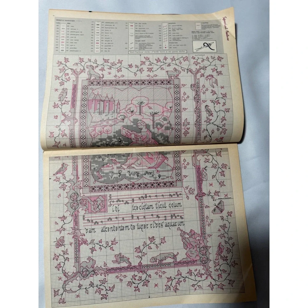 Lot of 7 Vintage Cross Stitch &‎ Country Crafts Magazines 1987-1989 Patterns